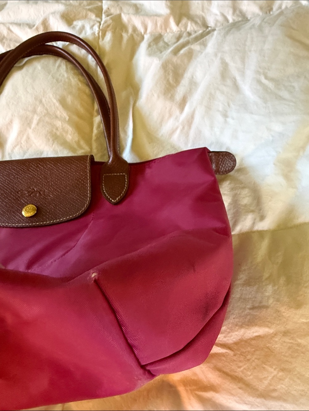 Longchamp tote- medium/hot pink - Picture 3 of 7